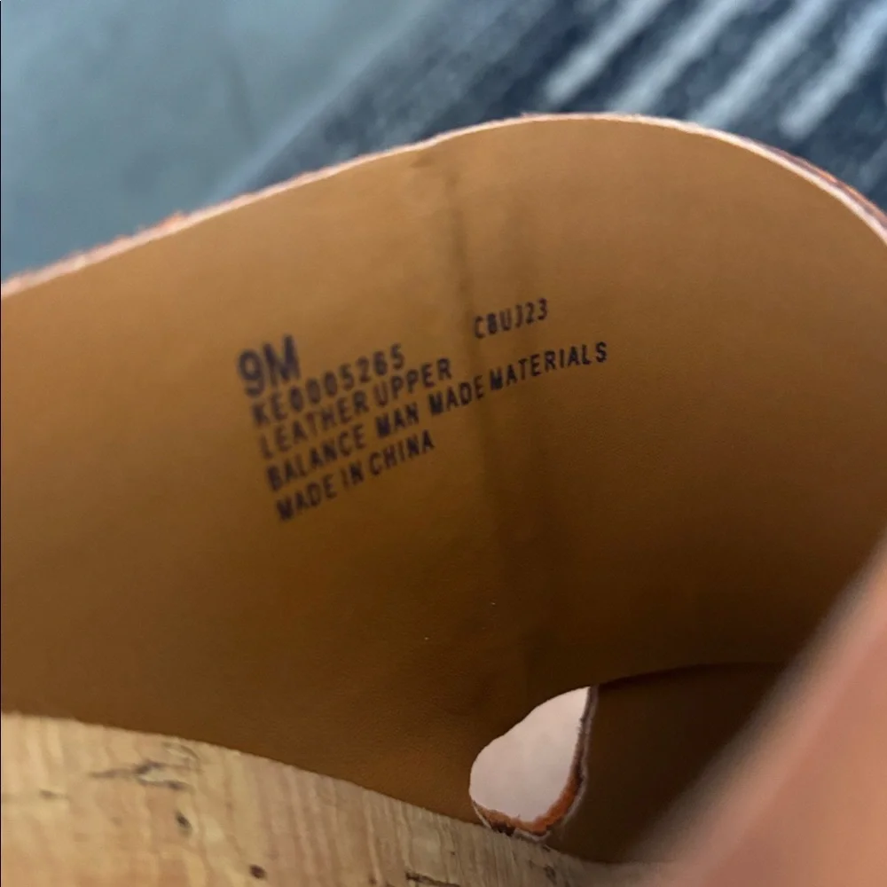 Kork-Ease Tan Leather Slide Sandals - Picture 5 of 7